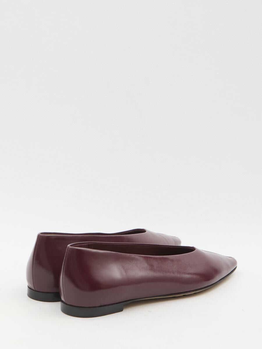 Balerini Bottega Veneta Burgundy Sofia Ballet Flats Red Femei (BM 17412366) 3