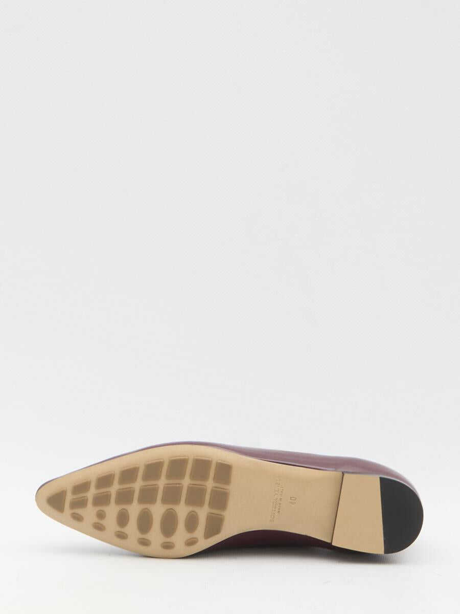 Balerini Bottega Veneta Burgundy Sofia Ballet Flats Red Femei (BM 17412366) 4