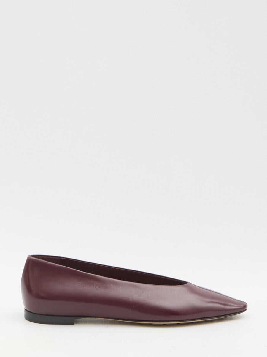 Balerini Bottega Veneta Burgundy Sofia Ballet Flats Red Femei (BM 17412366) 1