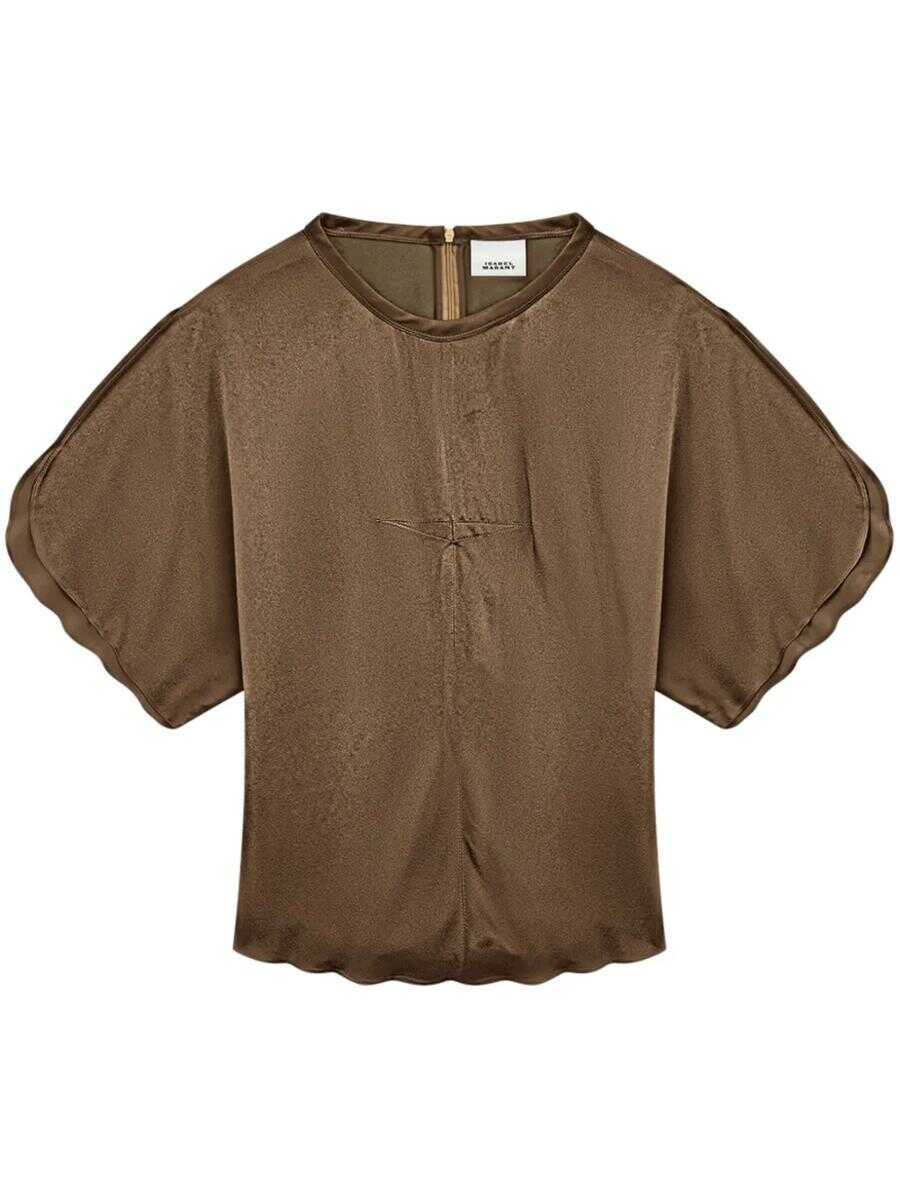 Bluze Isabel Marant Isabel Marant Karlita Blouse BROWN Femei (BM 17413623) 1