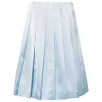 Fuste Self-Portrait Blue Satin Midi Skirt Clothing Femei