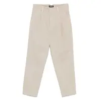 Pantaloni casual Dondup 'Tania' Trousers In Beige Cotton Femei