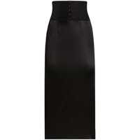 Fuste Dolce & Gabbana Black Midi Skirt Femei