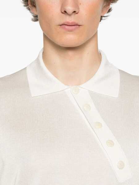 Tricouri Polo Fendi Fendi Viscose Polo Shirt WHITE Barbati (BM 17416479) 4