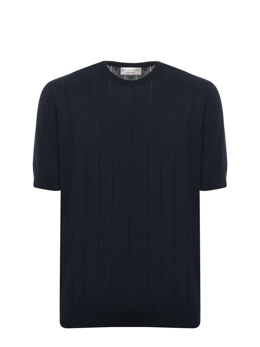 Topuri FILIPPO DE LAURENTIIS Filippo De Laurentiis  T-Shirts And Polos BLUE Barbati (BM 17416590) 1