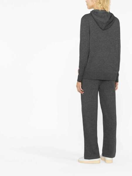 Pantaloni casual Golden Goose Golden Goose Knit Jogging Wide Leg Clothing 60255 GREY MELANGE Femei (BM 17417028) 4