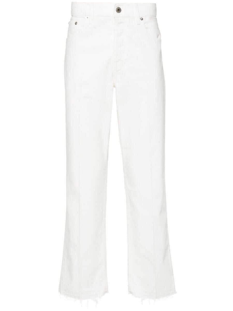 Pantaloni Lanvin Lanvin Straight 5 Pocket Trousers Clothing 01 OPTIC WHITE Barbati (BM 17420391) 1