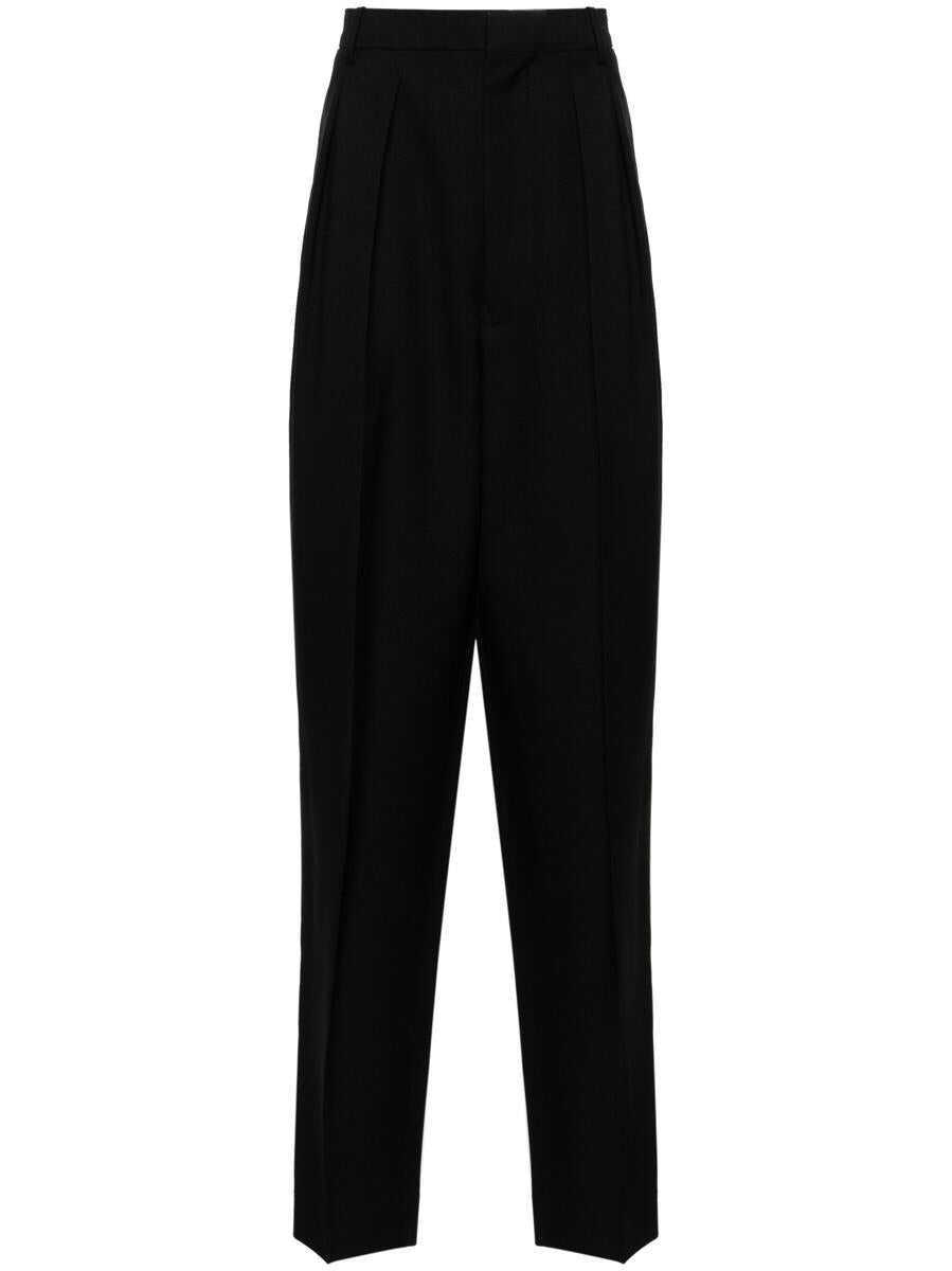 Pantaloni RANDOM IDENTITIES Random Identities Pleated Tapered Trouser Clothing 1 BLACK Barbati (BM 17420397) 1