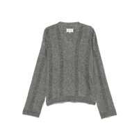 Pulovere Maison Margiela V-Neck Skintwear In Grey Linen And Cotton Barbati