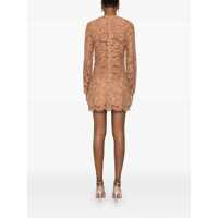 Imbracaminte Dama pagina 469 - Rochii Self-Portrait Self-Portrait Tan Lace Bow Mini Dress BROWN Femei (BM 17421216) - B-mall.ro