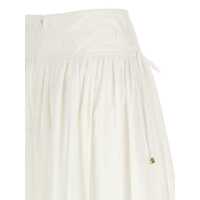 Fuste Self-Portrait Dama - Fuste Self-Portrait Self-Portrait White Cotton Embroidered Midi Skirt WHITE Femei (BM 17421228) - B-mall.ro