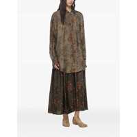 Camasi UMA WANG Dama - Camasi UMA WANG Tyesha Grey Shirt With Classic Collar And All-Over Floral Motif In Viscose Blend Woman GREY Femei (BM 17421501) - B-mall.ro