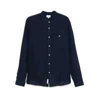 Camasi Woolrich Linen Shirt In Navy Blue Barbati