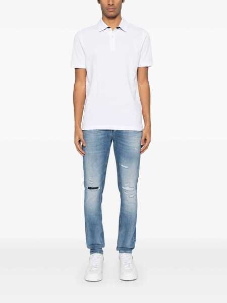 Tricouri Polo Fay PIQUET POLO White Barbati (BM 17422014) 2