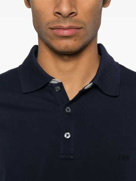Tricouri Polo Fay PIQUET POLO Blue Barbati (BM 17422017) 4