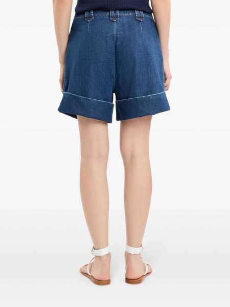 Pantaloni scurti Fay CHINOS SHORTS Blue Femei (BM 17422023) 4