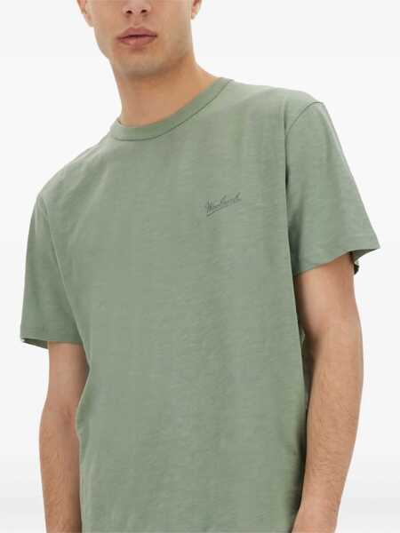 Tricouri Woolrich Flamed Cotton T-Shirt GREEN Barbati (BM 17422159) 4
