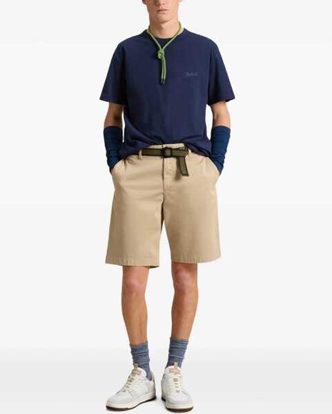 Tricouri Woolrich Flamed Cotton T-Shirt BLUE Barbati (BM 17422177) 2