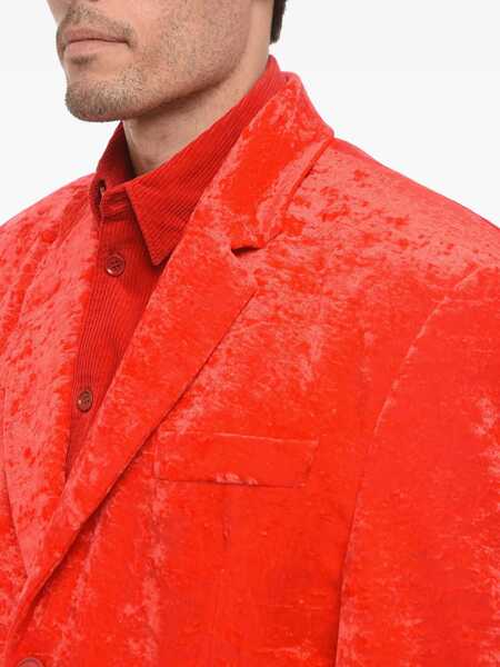 Paltoane Vetements Garderobe Single Breasted Velvet Coat Red Fete (BM 17422324) 4