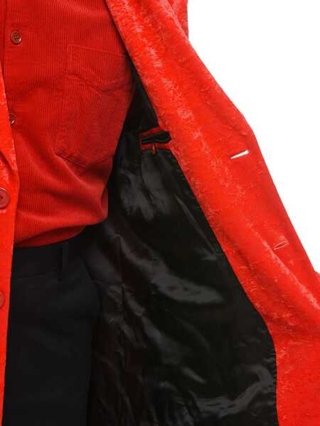 Paltoane Vetements Garderobe Single Breasted Velvet Coat Red Fete (BM 17422324) 5