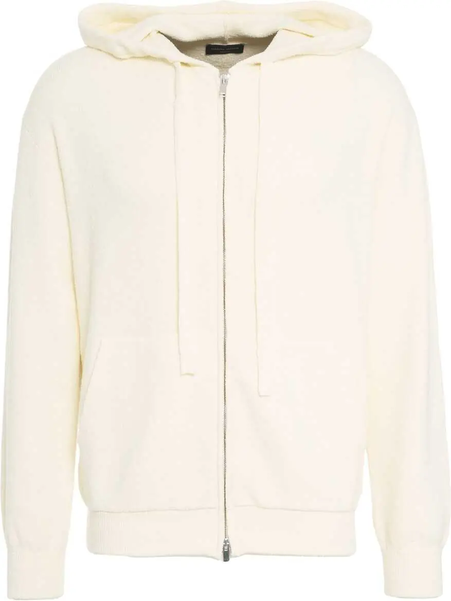 Bluze de trening Roberto Collina Terry cloth hoodie with zip White Barbati (BM 17422393) 2