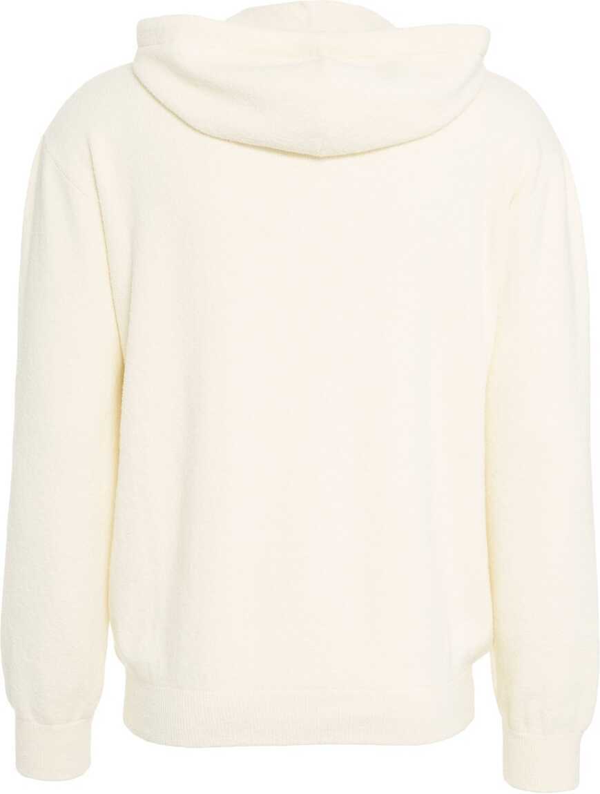 Bluze de trening Roberto Collina Terry cloth hoodie with zip White Barbati (BM 17422393) 3