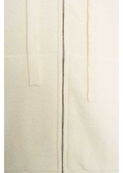 Bluze de trening Roberto Collina Terry cloth hoodie with zip White Barbati (BM 17422393) 5