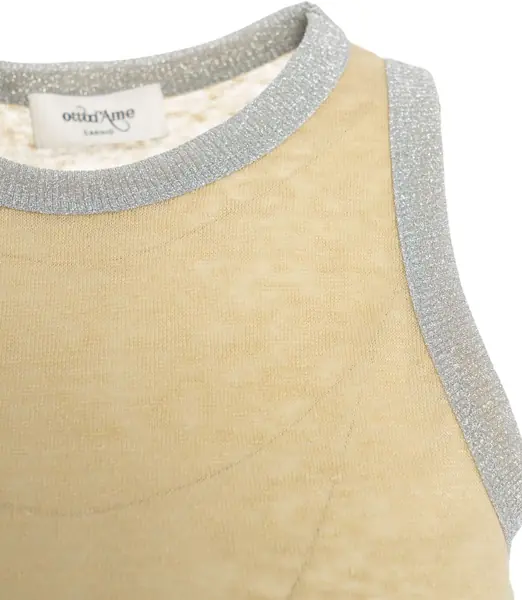 Tricouri Otto d ame Linen tank top Beige Femei (BM 17422408) 5