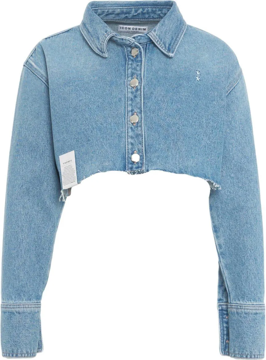 Camasi de blugi Icon Denim Cropped denim shirt Amber Blue Femei (BM 17422438) 1