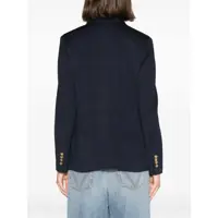 Sacouri Dama - Sacouri Ralph Lauren Knit double-breasted blazer Blue Femei (BM 17422462) - B-mall.ro