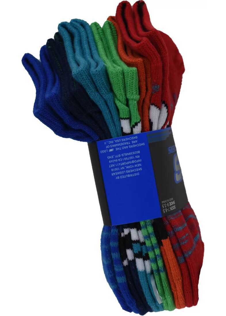 Sosete SKECHERS 6pk Boys Non Terry Low Cut Socks Multicolour Baieti (BM 17422480) 3