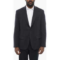 Sacouri Slim Fit Pure Linen Blazer With Flap Pockets Barbati
