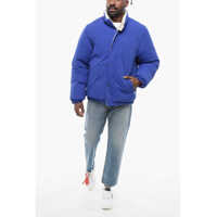 Geci Gucci pentru Barbati - Geci de iarna Gucci Nylon Down Jacket With Embroidered Logo And Removable Sleeve Blue Barbati (BM 17422546) - B-mall.ro