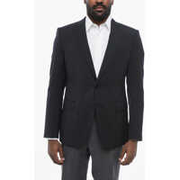 Sacouri Emporio Virgin Wool Slim Fit Blazer With Flap Pockets Barbati