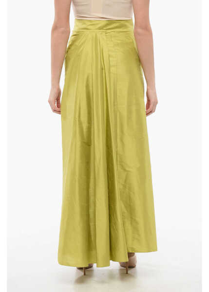 Fuste lungi Dior Silk Wrap Skirt With Draped Detail Green Femei (BM 17422600) 2