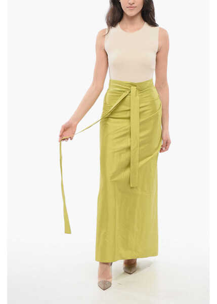 Fuste lungi Dior Silk Wrap Skirt With Draped Detail Green Femei (BM 17422600) 4