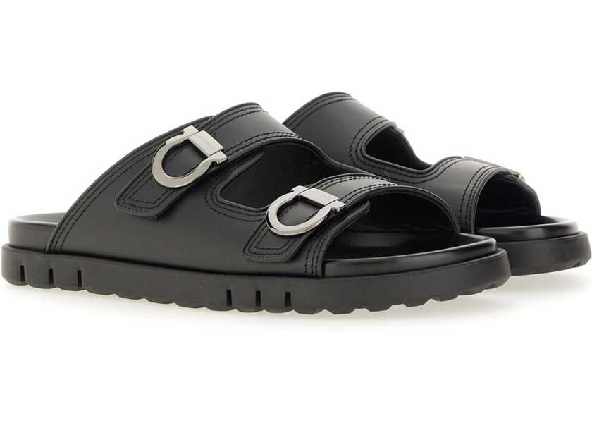 Sandale Ferragamo Double-Strap Sandal BLACK Barbati (BM 17422762) 2