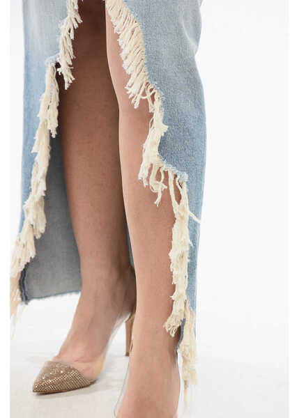 Fuste lungi MOTHER Superior Denim The Ditcher Long Skirt With Frontal Slit And Blue Femei (BM 17422882) 3