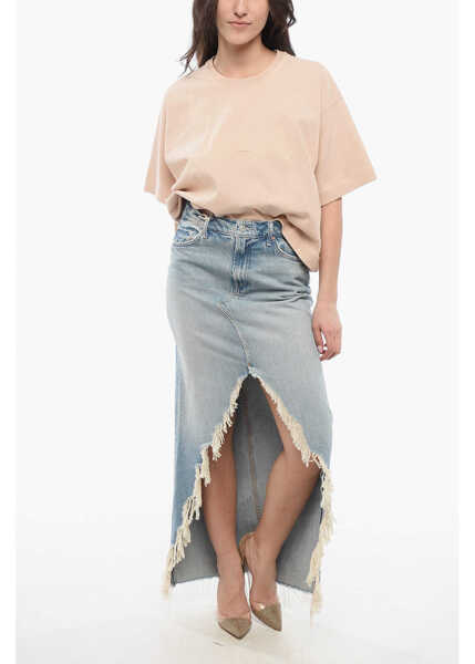 Fuste lungi MOTHER Superior Denim The Ditcher Long Skirt With Frontal Slit And Blue Femei (BM 17422882) 4