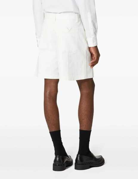 Pantaloni scurti Valentino Garavani 4-Pocketed Cotton Shorts With Hidden Fastening White Barbati (BM 17422885) 4