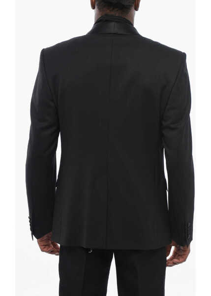 Sacouri Dolce & Gabbana Sicilia Double-Breasted Blazer With Silk Satin Shawl Lapel Black Barbati (BM 17422930) 2
