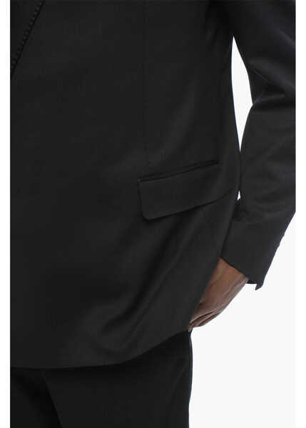 Sacouri Dolce & Gabbana Sicilia Double-Breasted Blazer With Silk Satin Shawl Lapel Black Barbati (BM 17422930) 3