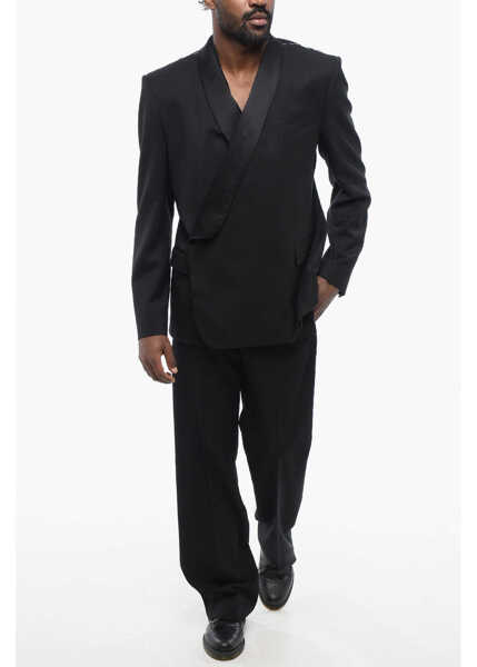 Sacouri Dolce & Gabbana Sicilia Double-Breasted Blazer With Silk Satin Shawl Lapel Black Barbati (BM 17422930) 4