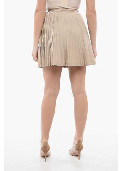 Fuste scurte Dior High-Waisted Pleated Mini Skirt Beige Femei (BM 17422969) 2