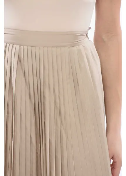 Fuste scurte Dior High-Waisted Pleated Mini Skirt Beige Femei (BM 17422969) 3