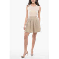 Imbracaminte Dior Dama - Fuste scurte Dior High-Waisted Pleated Mini Skirt Beige Femei (BM 17422969) - B-mall.ro