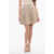 Dior High-Waisted Pleated Mini Skirt Beige