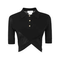 Tricouri Polo Sportmax Shaker Cropped Polo Shirt Clothing Femei