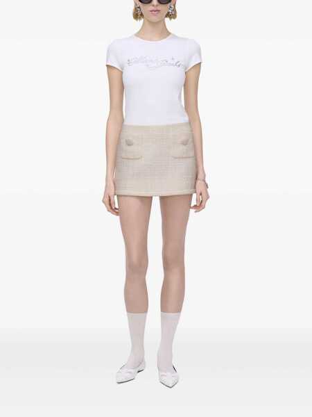 Fuste Marc Jacobs Marc Jacobs Tweed Mini Skirt Beige Femei (BM 17424408) 2