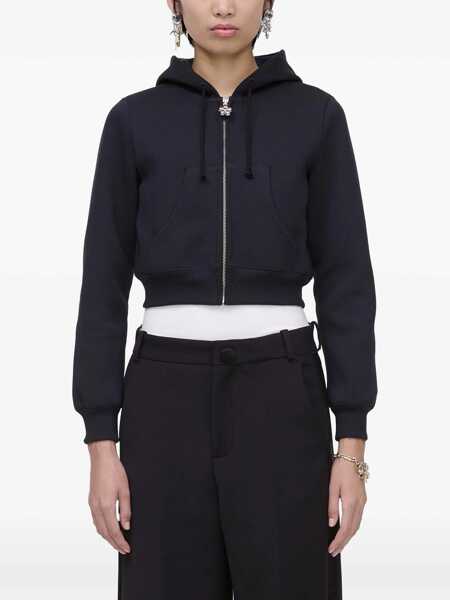 Bluze de trening Marc Jacobs Marc Jacobs Cotton Cropped Hoodie Black Femei (BM 17424444) 2